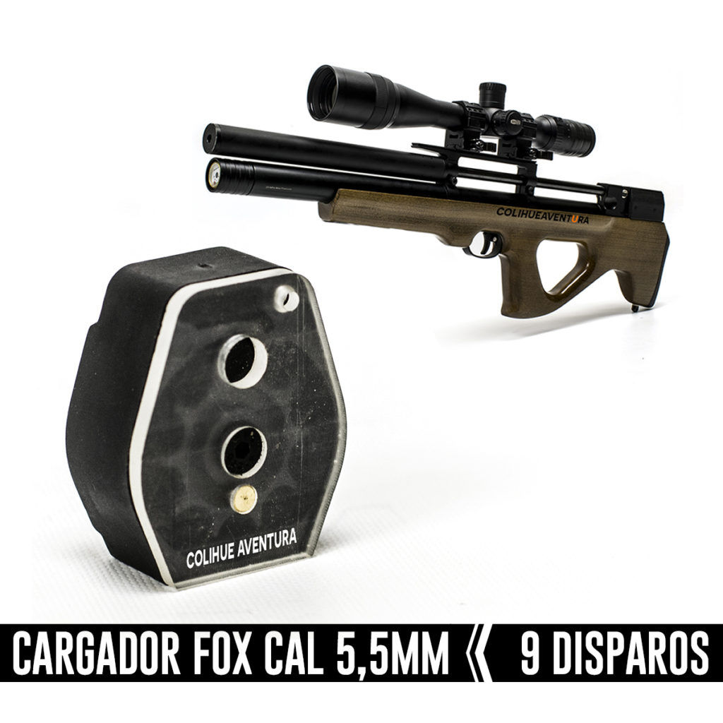 Cargador PCP Fox Rotativo // Fox P15 cal 5,5mm 9 disparos