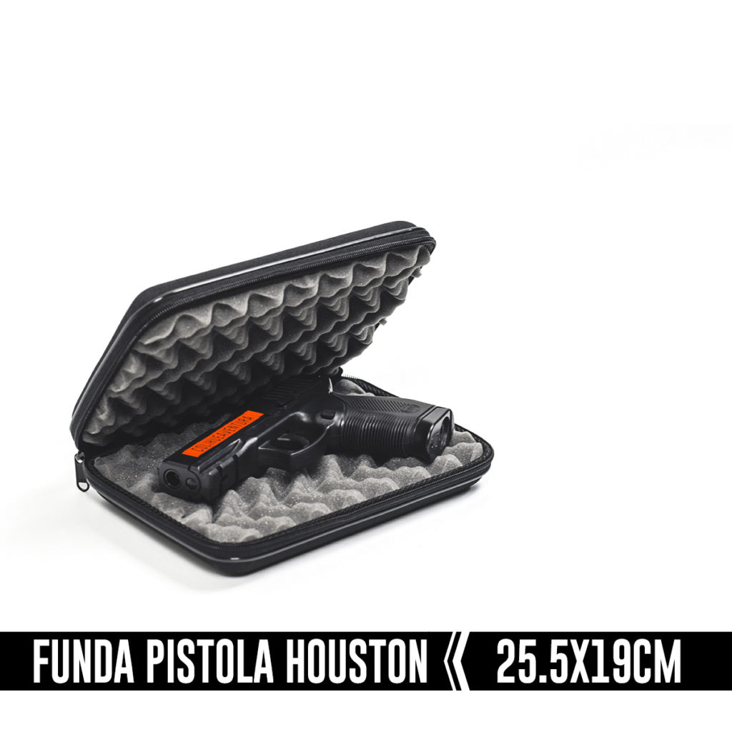 Funda Semi-Rigida Houston para Pistolas //  25.5 x 19 cm - Negra //