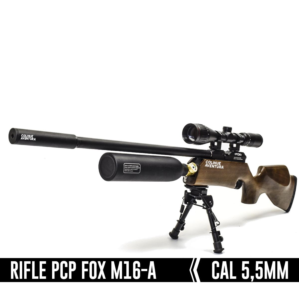 Rifle PCP Fox M16A // cal 5,5mm Colihue Aventura