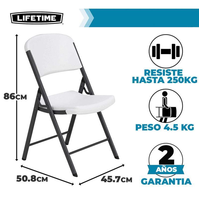Silla Lifetime Exterior Plegable Resistente Apilable Colihue Aventura