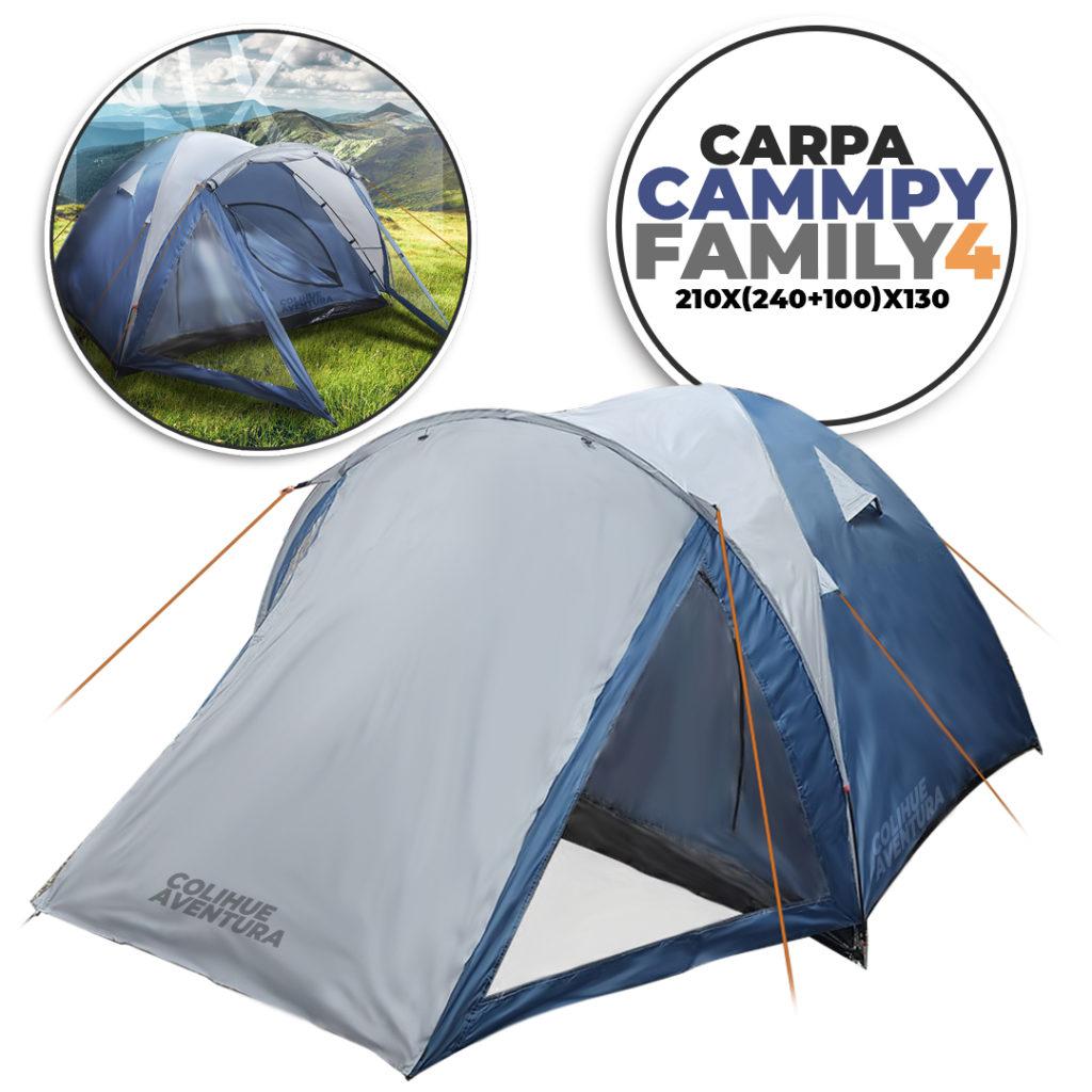 Carpa Cammpy Family - 4 Personas - Impermeable
