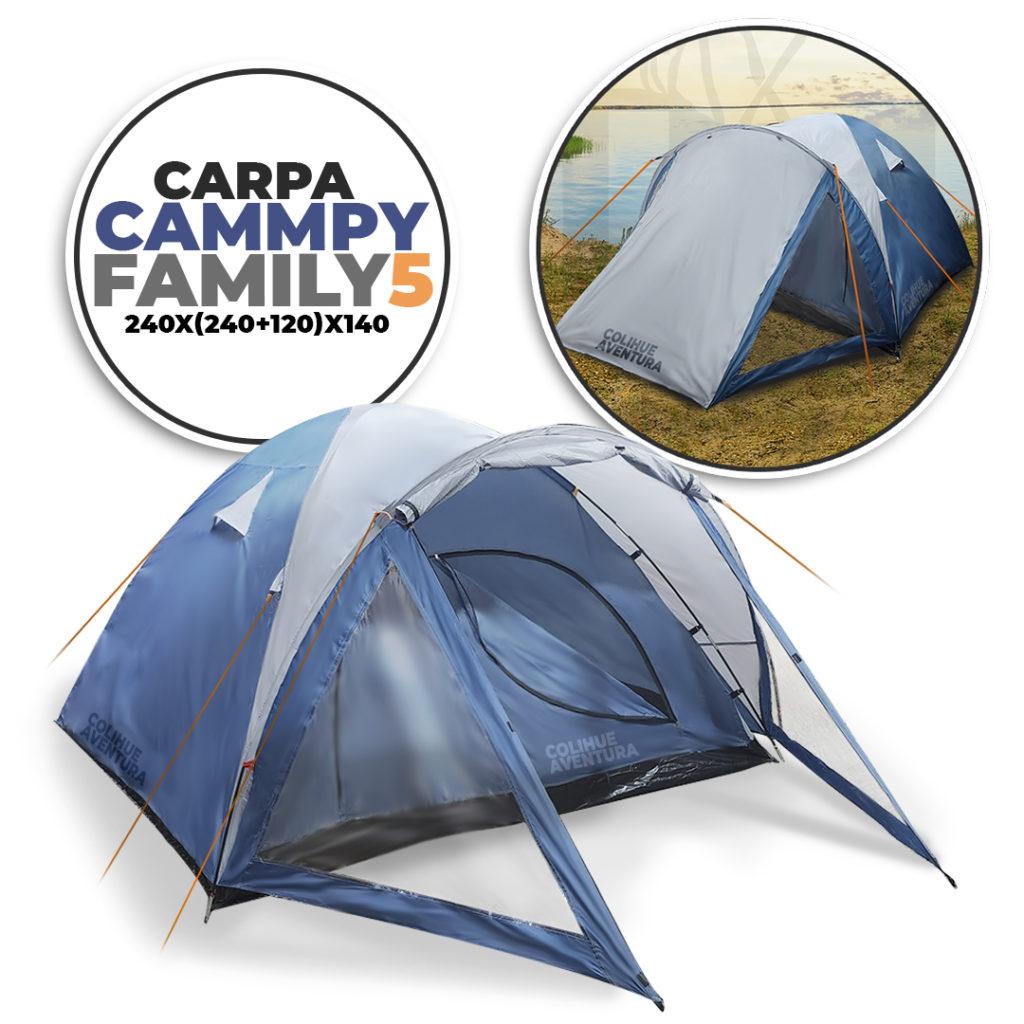 Carpa Cammpy Family - 5 Personas - Impermeable